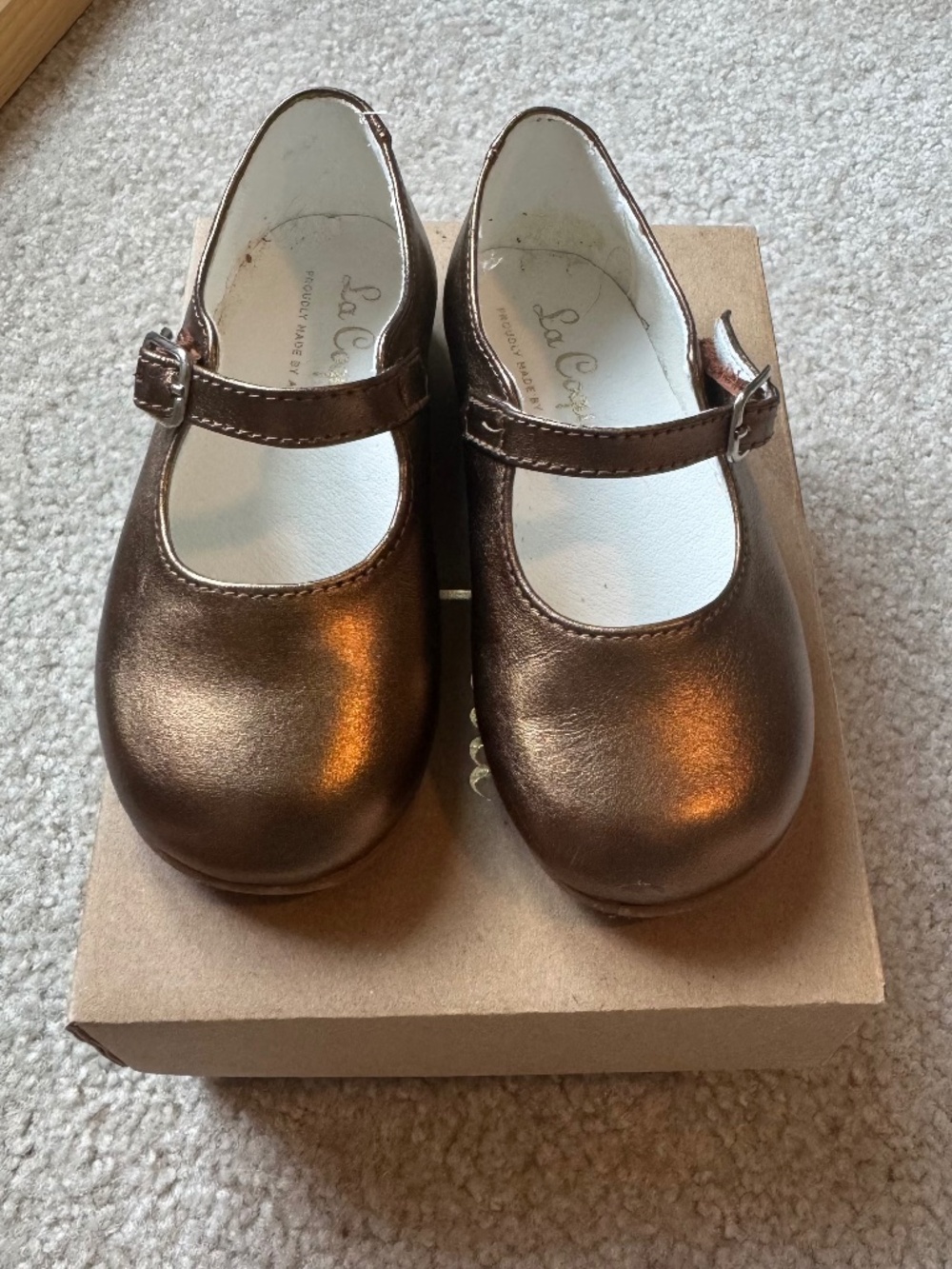 La Coqueta Bronze Leather Mary Jane- Todder US 7/ EU 23